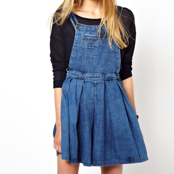 asos denim dungaree dress